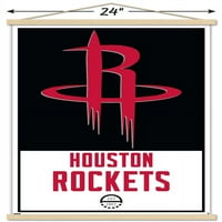 Houston Rockets-Logo fali poszter mágneses kerettel, 22.375 34