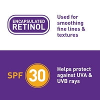 Cerave bőr megújítja az öregedésgátló arckrémet retinollal és SPF-vel minden bőrtípushoz, 1. FL OZ