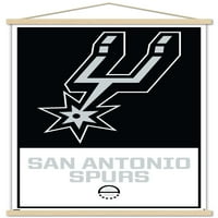 San Antonio Spurs-Logo fali poszter fa mágneses kerettel, 22.375 34