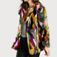 KaLI_store Kabát Női Női Fuzzy kabát alkalmi kockás gomb le Teddy kabát kabát felsőruházat Piros, S