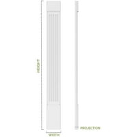 9 W 82 H 2 P emelt panel PVC Pilaster W Standard Capital & Base